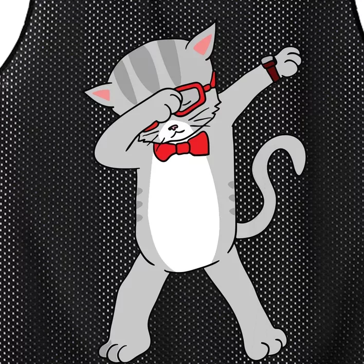 Dabbing Cat Funny Dab Gift Cat Mesh Reversible Basketball Jersey Tank