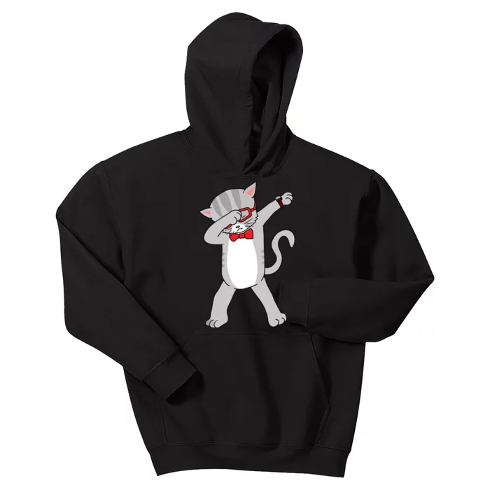 Dabbing Cat Funny Dab Gift Cat Kids Hoodie