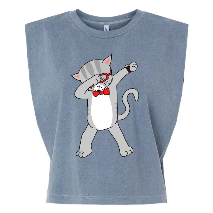 Dabbing Cat Funny Dab Gift Cat Garment-Dyed Women's Muscle Tee