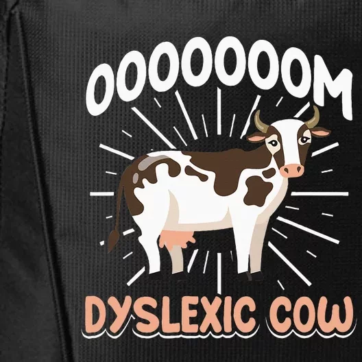 Dyslexic Cow Funny Dyslexia City Backpack