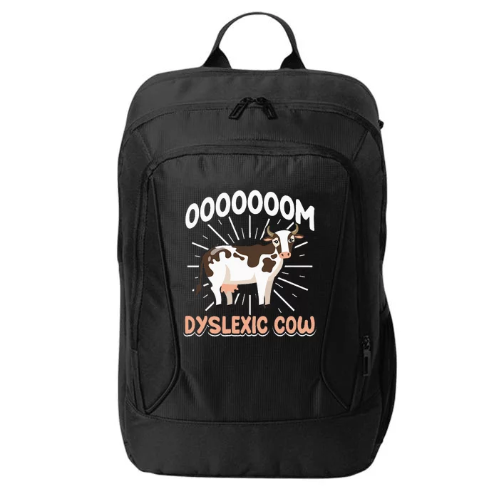 Dyslexic Cow Funny Dyslexia City Backpack