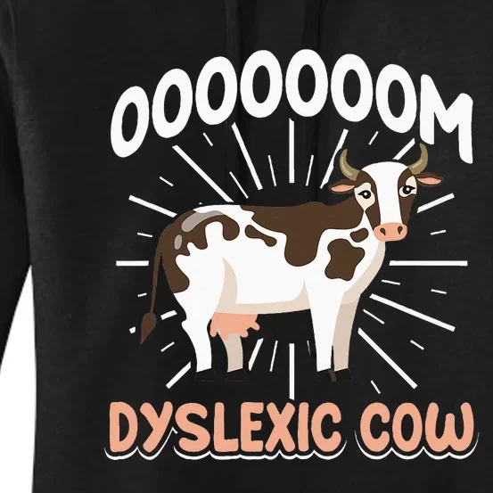 Dyslexic Cow Funny Dyslexia Women's Pullover Hoodie