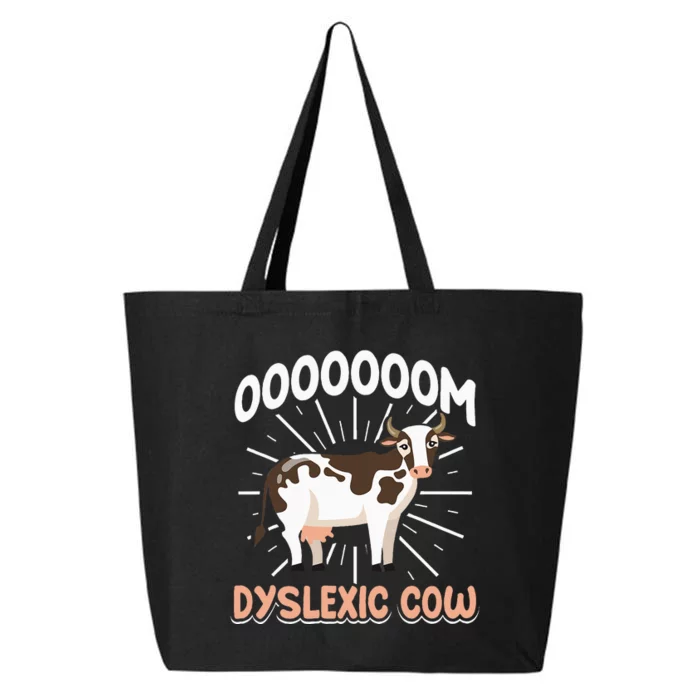 Dyslexic Cow Funny Dyslexia 25L Jumbo Tote