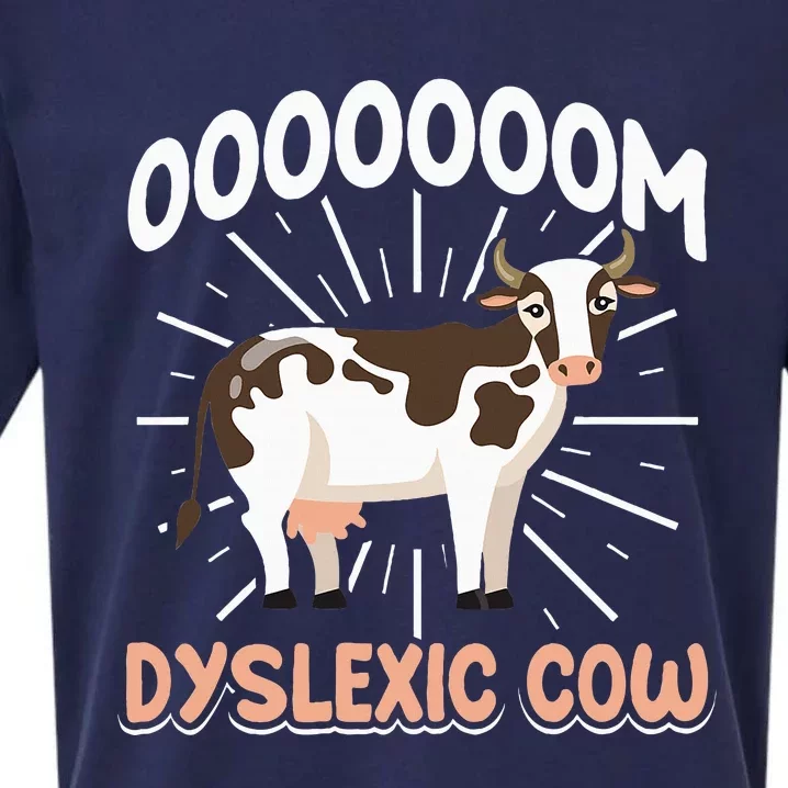 Dyslexic Cow Funny Dyslexia Sueded Cloud Jersey T-Shirt