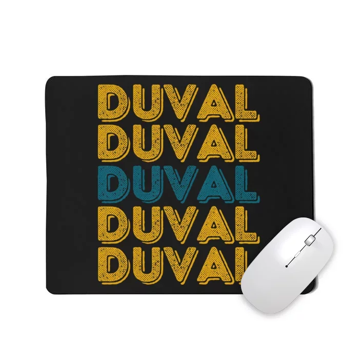 Duval County Florida Retro Duval Teal And Gold Mousepad