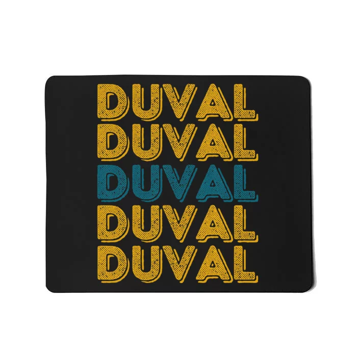 Duval County Florida Retro Duval Teal And Gold Mousepad