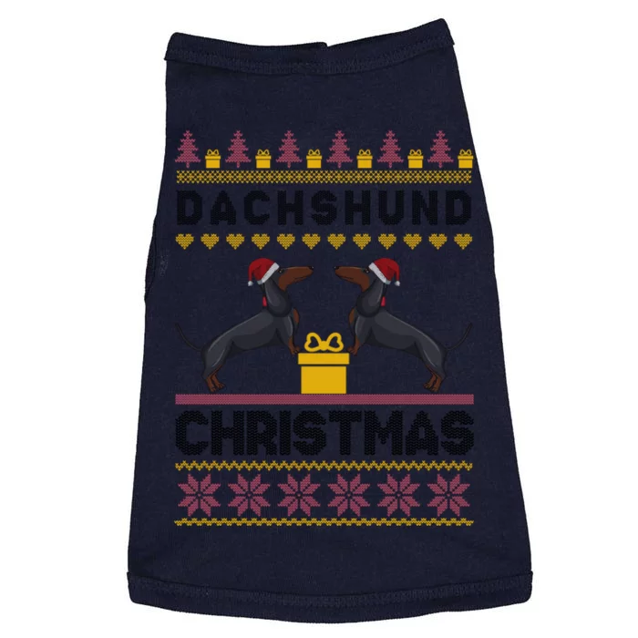 Dachshund Christmas Funny Wiener Dog Doxie Xmas Ugly Sweater Cute Gift Doggie Tank