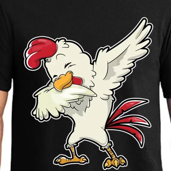 Dabbing Chicken Farmer Farm Dab Funny Farming Pajama Set