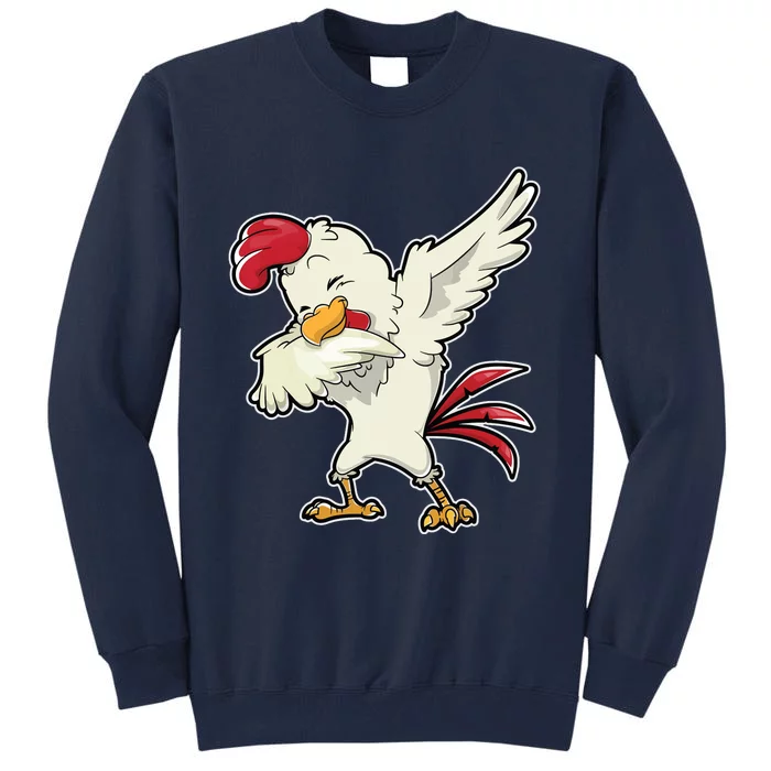 Dabbing Chicken Farmer Farm Dab Funny Farming Tall Sweatshirt