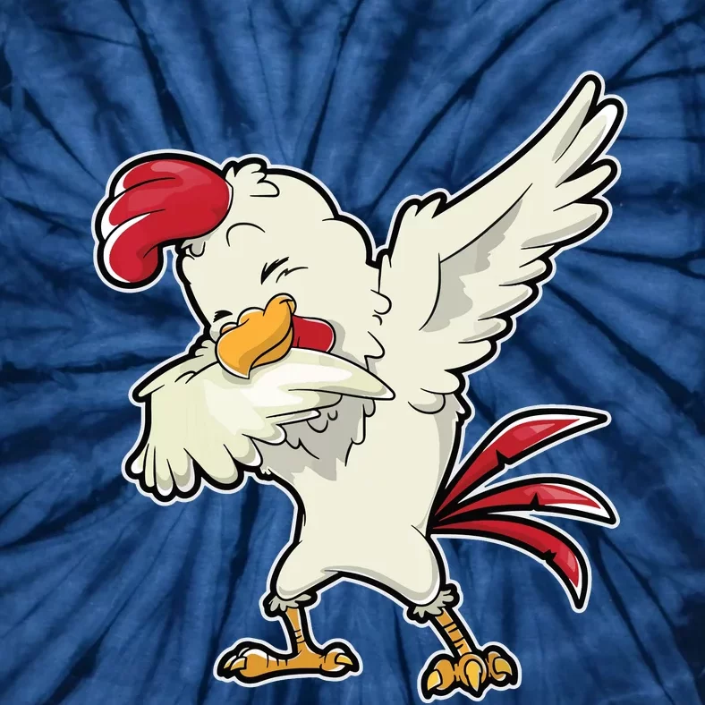 Dabbing Chicken Farmer Farm Dab Funny Farming Tie-Dye T-Shirt