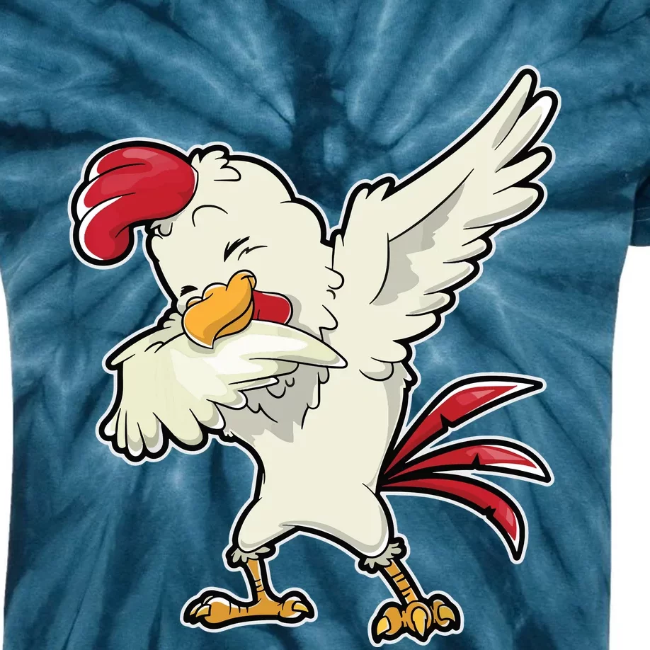 Dabbing Chicken Farmer Farm Dab Funny Farming Kids Tie-Dye T-Shirt