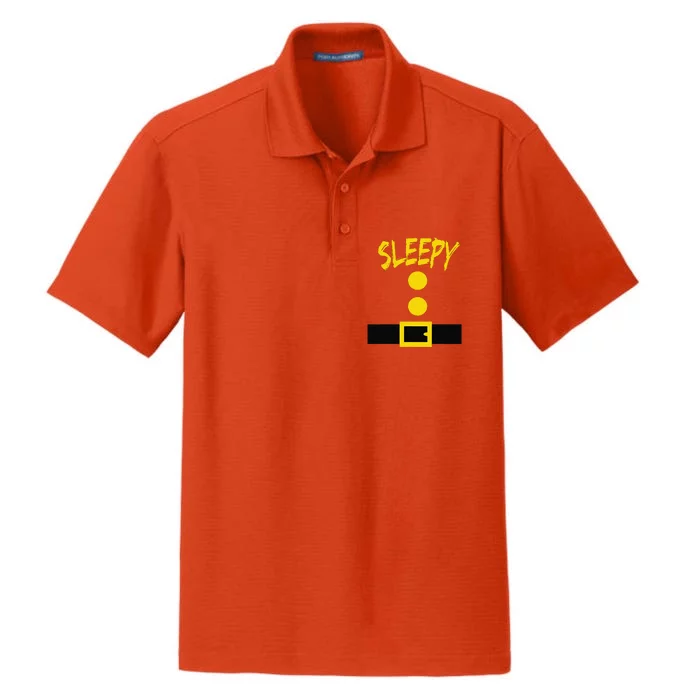 Dwarf Costume Funny Halloween Gift Idea Sleepy Dry Zone Grid Performance Polo