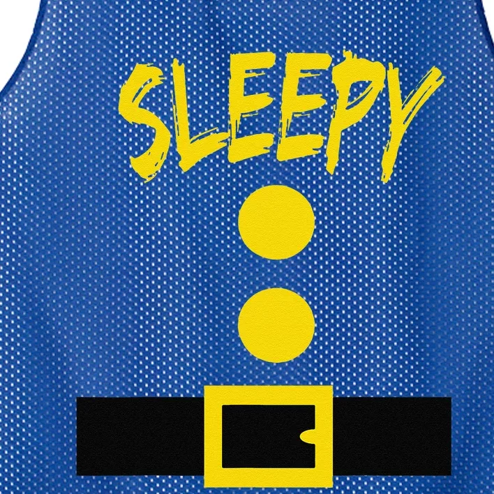 Dwarf Costume Funny Halloween Gift Idea Sleepy Mesh Reversible Basketball Jersey Tank