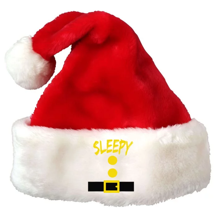 Dwarf Costume Funny Halloween Gift Idea Sleepy Premium Christmas Santa Hat