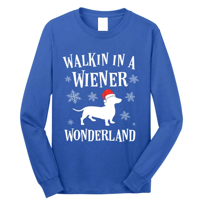 Dachshund Christmas Funny Doxie Wiener Wonderland Holiday Cool Gift Long Sleeve Shirt