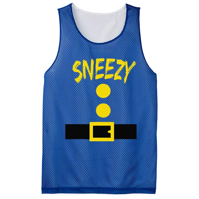 Dwarf Costume Funny Halloween Gift Idea Sneezy Mesh Reversible Basketball Jersey Tank