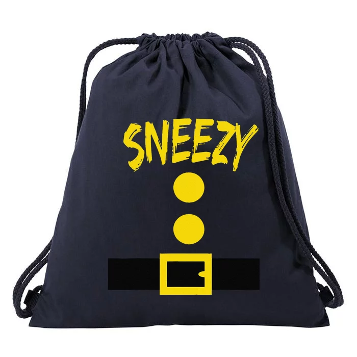 Dwarf Costume Funny Halloween Gift Idea Sneezy Drawstring Bag