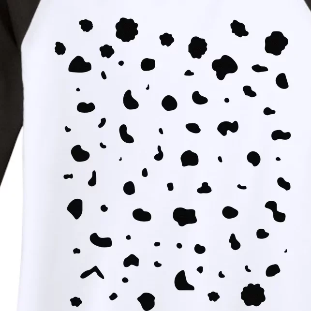 Dalmatian Costume Funny Halloween Party Dalmatian Dog Lovers Women's Tri-Blend 3/4-Sleeve Raglan Shirt