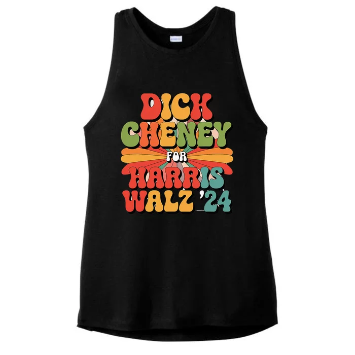 Dick Cheny For Harris Walz 2024 Ladies Tri-Blend Wicking Tank