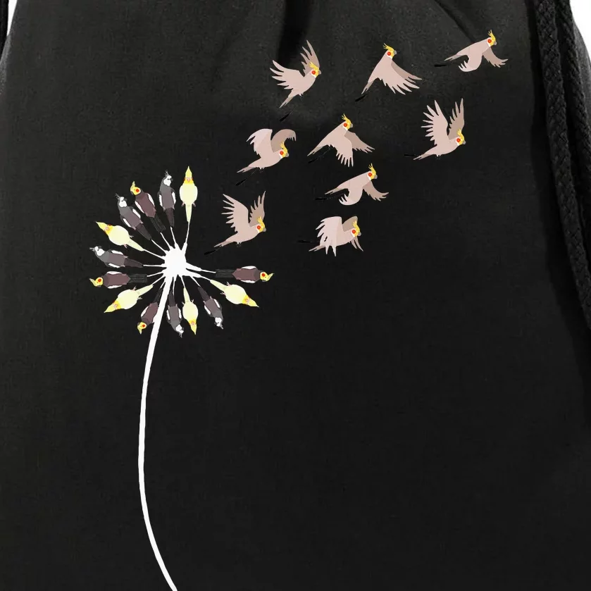 Dandelion Cockatiels For Cockatiel Lover Cockatiel Drawstring Bag