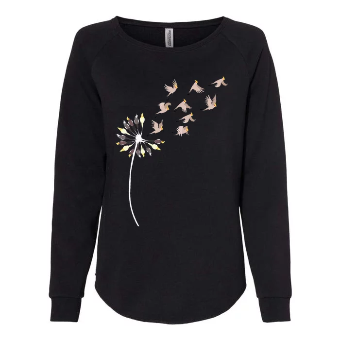 Dandelion Cockatiels For Cockatiel Lover Cockatiel Womens California Wash Sweatshirt