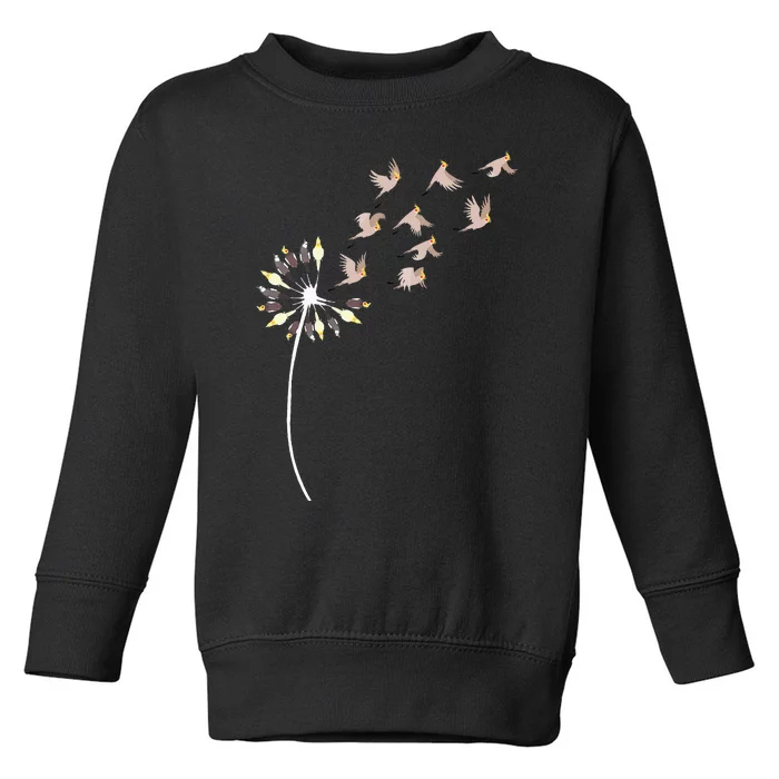 Dandelion Cockatiels For Cockatiel Lover Cockatiel Toddler Sweatshirt