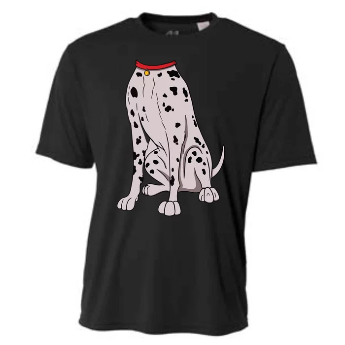 Dalmatian Costume For Halloween Dog Animal Cosplay Cooling Performance Crew T-Shirt