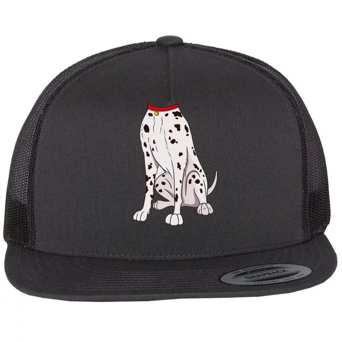 Dalmatian Costume For Halloween Dog Animal Cosplay Flat Bill Trucker Hat