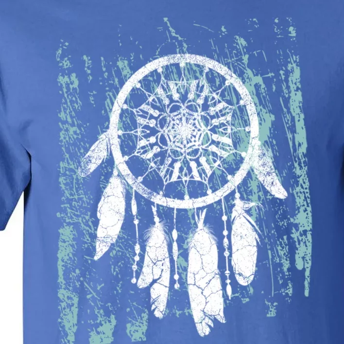 Dream Catcher Feathers Tribal Native American Boho Tapestry Gift Tall T-Shirt