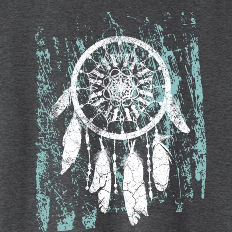 Dream Catcher Feathers Tribal Native American Boho Tapestry Gift Women's Crop Top Tee