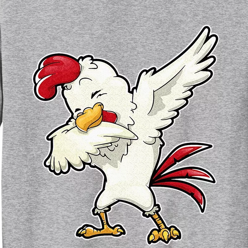 Dabbing Chicken Farmer Farm Dab Funny Farming Tall Sweatshirt