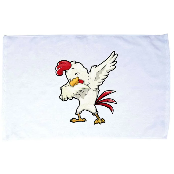 Dabbing Chicken Farmer Farm Dab Funny Farming Microfiber Hand Towel