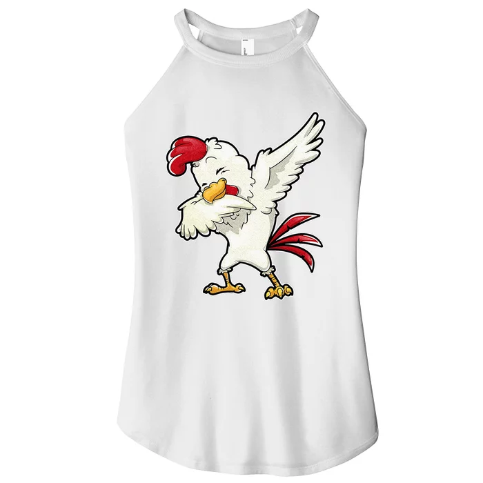 Dabbing Chicken Farmer Farm Dab Funny Farming Women’s Perfect Tri Rocker Tank