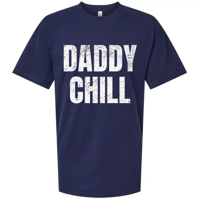 Daddy Chill Funny Viral Tik Trending Meme Distressed Sueded Cloud Jersey T-Shirt