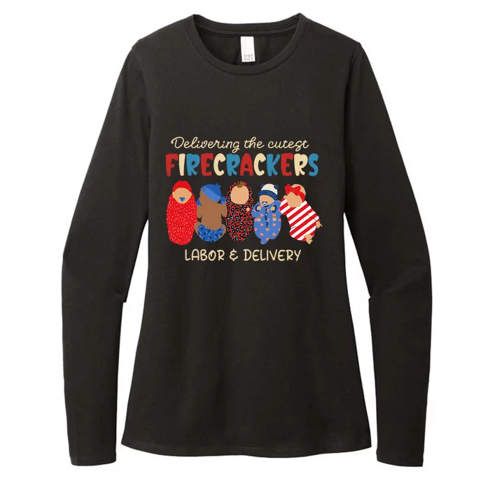 Delivering Cutest Firecrackers Labor & Delivery 4th Of July Womens CVC Long Sleeve Shirt