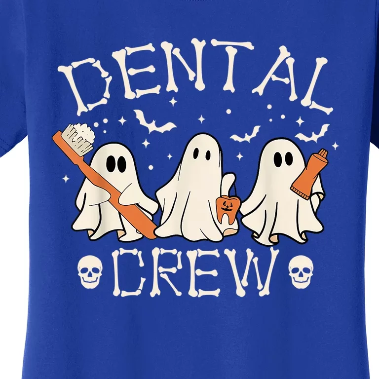 Dental Crew Funny Boo Teeth Dentist Hygiene Retro Halloween Great Gift Women's T-Shirt