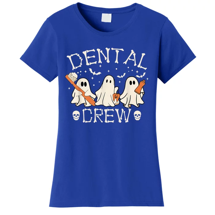 Dental Crew Funny Boo Teeth Dentist Hygiene Retro Halloween Great Gift Women's T-Shirt