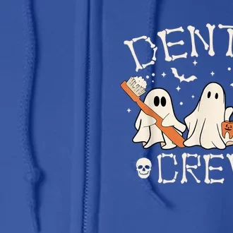 Dental Crew Funny Boo Teeth Dentist Hygiene Retro Halloween Great Gift Full Zip Hoodie