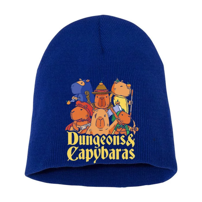 Dungeons & Capybaras Funny Capybara Lover Short Acrylic Beanie