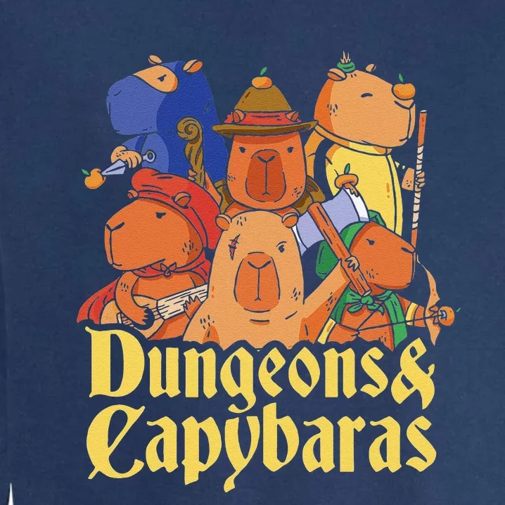 Dungeons & Capybaras Funny Capybara Lover Garment-Dyed Sweatshirt