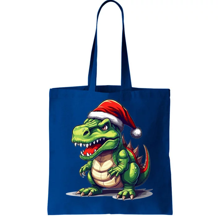 Dino Christmas Funny Trex Christmas Tree Gift Tote Bag