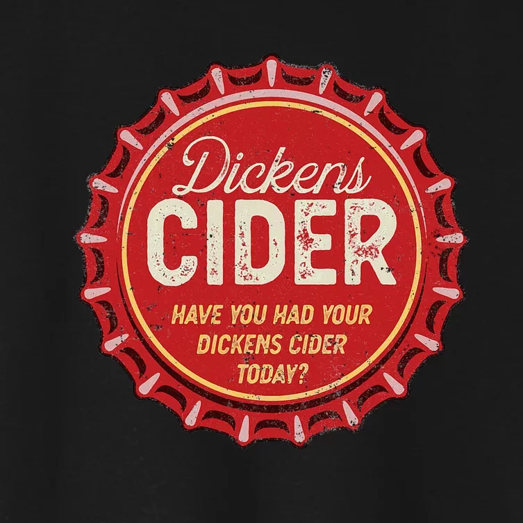 Dickens Cider Fun Bottle Top Pun Design Cheeky Innuendo Women's Crop Top Tee