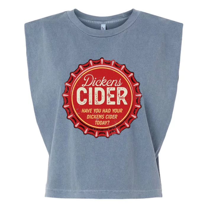 Dickens Cider Fun Bottle Top Pun Design Cheeky Innuendo Garment-Dyed Women's Muscle Tee