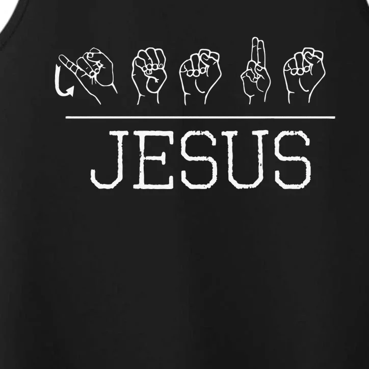 Deaf Christian Faith Name Of Jesus ASL Sign Language Performance Tank