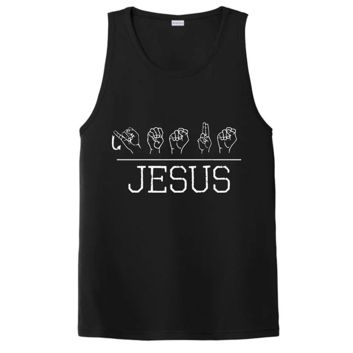 Deaf Christian Faith Name Of Jesus ASL Sign Language Performance Tank