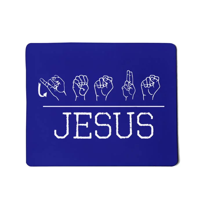 Deaf Christian Faith Name Of Jesus ASL Sign Language Mousepad