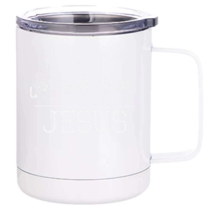 Deaf Christian Faith Name Of Jesus ASL Sign Language Front & Back 12oz Stainless Steel Tumbler Cup