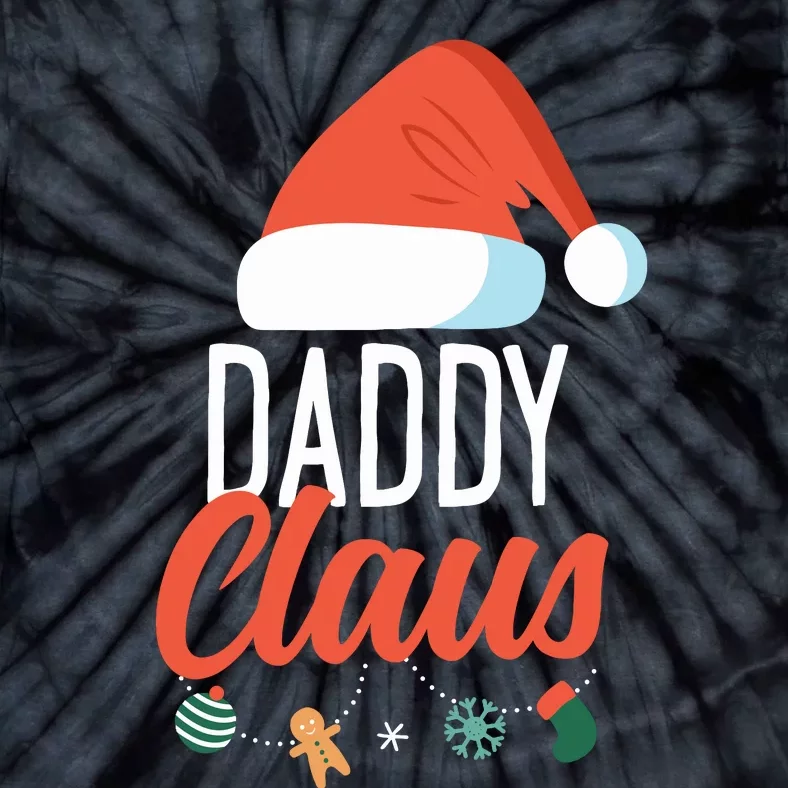 Daddy Claus Funny Family Christmas Couples Dad Santa Tie-Dye T-Shirt