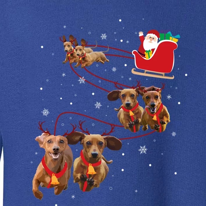 Dachshund Christmas Funny Gift Toddler Sweatshirt