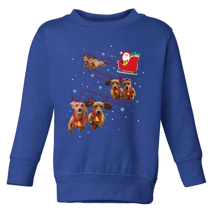 Dachshund Christmas Funny Gift Toddler Sweatshirt